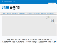 Tablet Screenshot of chairworld.co.za